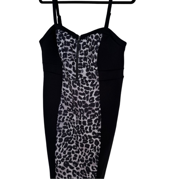 torrid Dresses & Skirts - Torrid Black and Gray Bodycon Leopard Dress